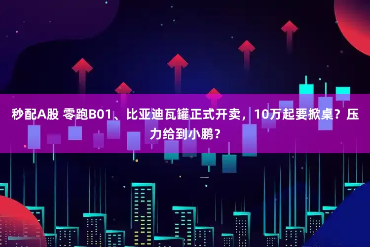 秒配A股 零跑B01、比亚迪瓦罐正式开卖，10万起要掀桌？压力给到小鹏？
