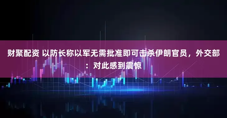 财聚配资 以防长称以军无需批准即可击杀伊朗官员，外交部：对此感到震惊